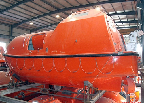 Lancia di salvataggio F.R.P. totalmente chiusa