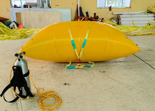 Borsa di sollevamento gonfiabile a forma di cuscino da 2 tonnellate per recupero marittimo